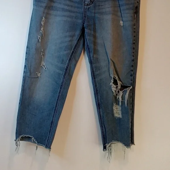 Free People FP Womens Size W-29 Mid Rise Capri Jeans Cropped Wide Leg Denim NICE - Picture 3 of 14